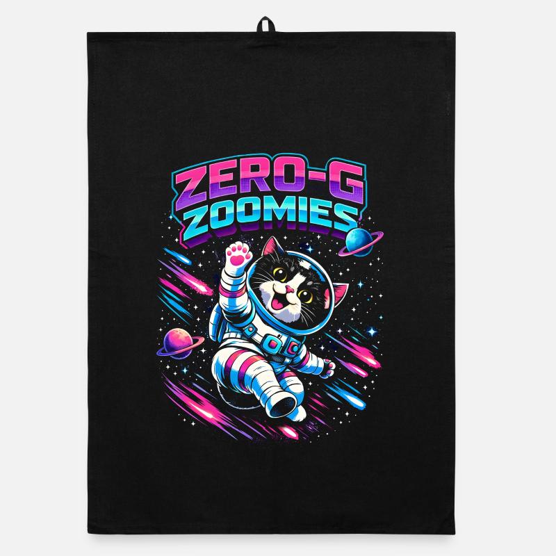 Null-G Zoomies | Humour spatial Astro Cat Torchon bio