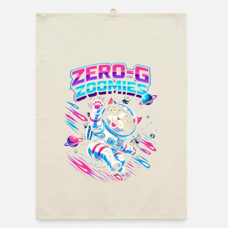 Null-G Zoomies | Humour spatial Astro Cat Torchon bio