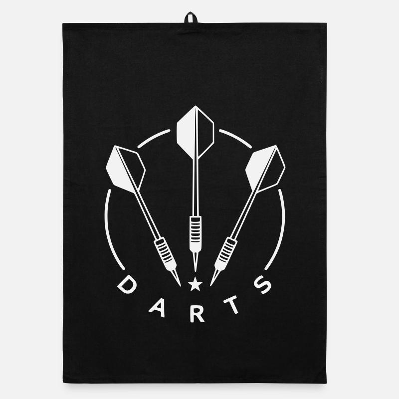 Darts logo and darts Organic dish towel