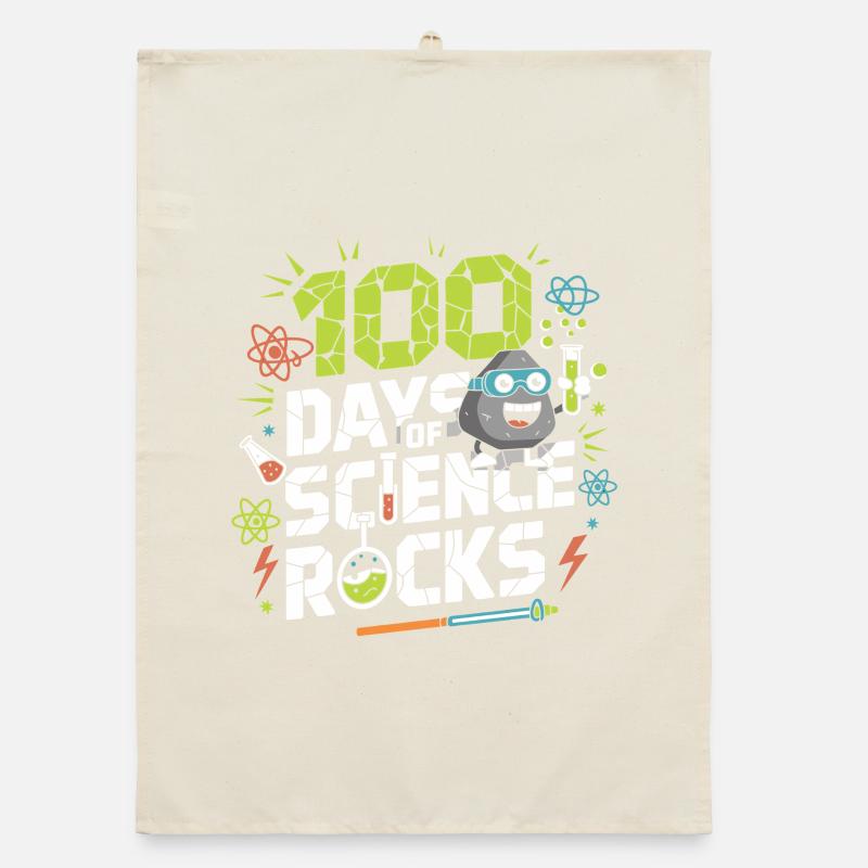 100 Days Science Rocks Organic dish towel