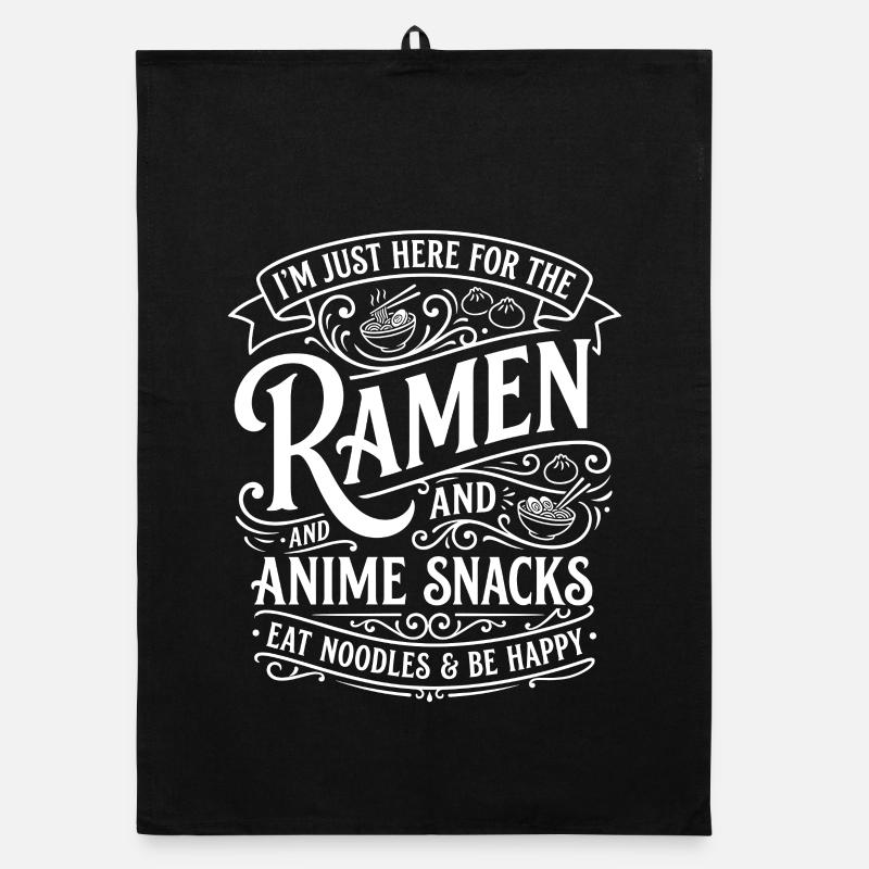 Ramen & Anime Snacks Theme Organic dish towel