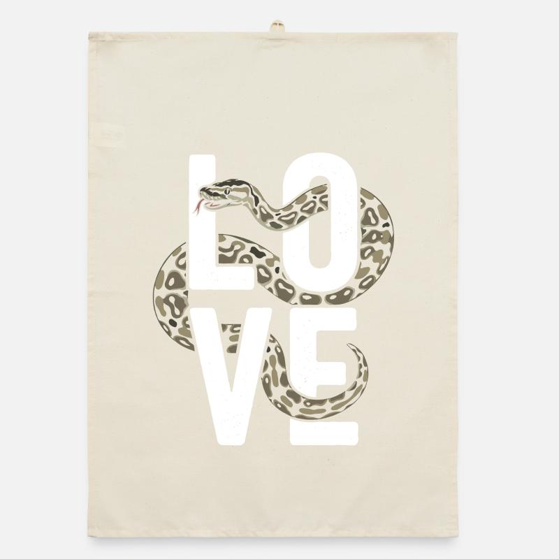 King Python Snakes LOVE Terrarium Python Organic dish towel