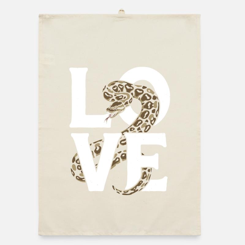 King Python Snakes LOVE Terrarium Python Organic dish towel