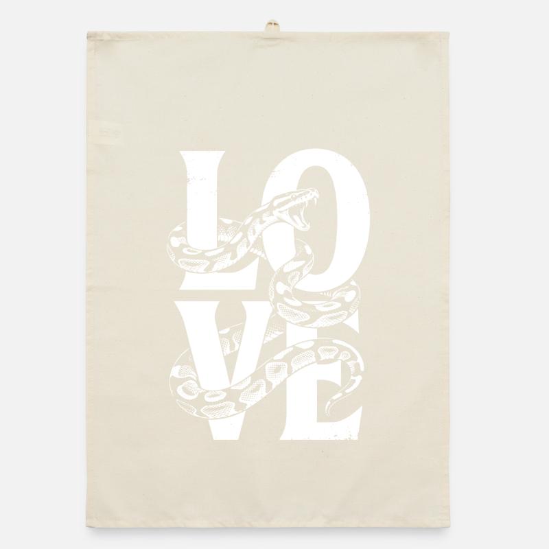 King Python Snakes LOVE Terrarium Python Organic dish towel