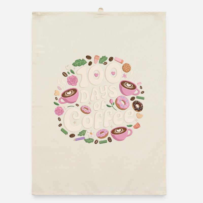 Conception du cercle de café 100 Days Torchon bio