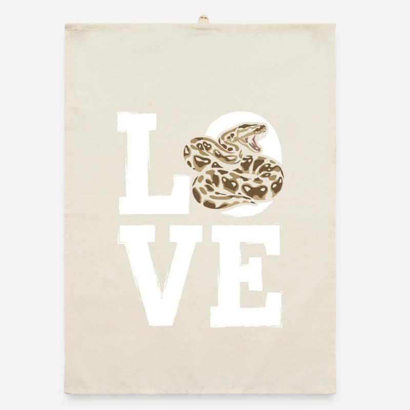 King Python Snakes LOVE Terrarium Python Organic dish towel