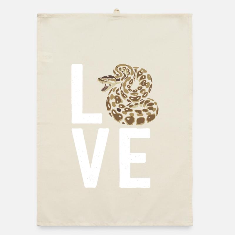 King Python Snakes LOVE Terrarium Python Organic dish towel