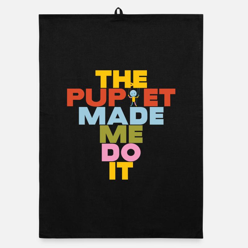Puppet Made Me Do It Organic dish towel