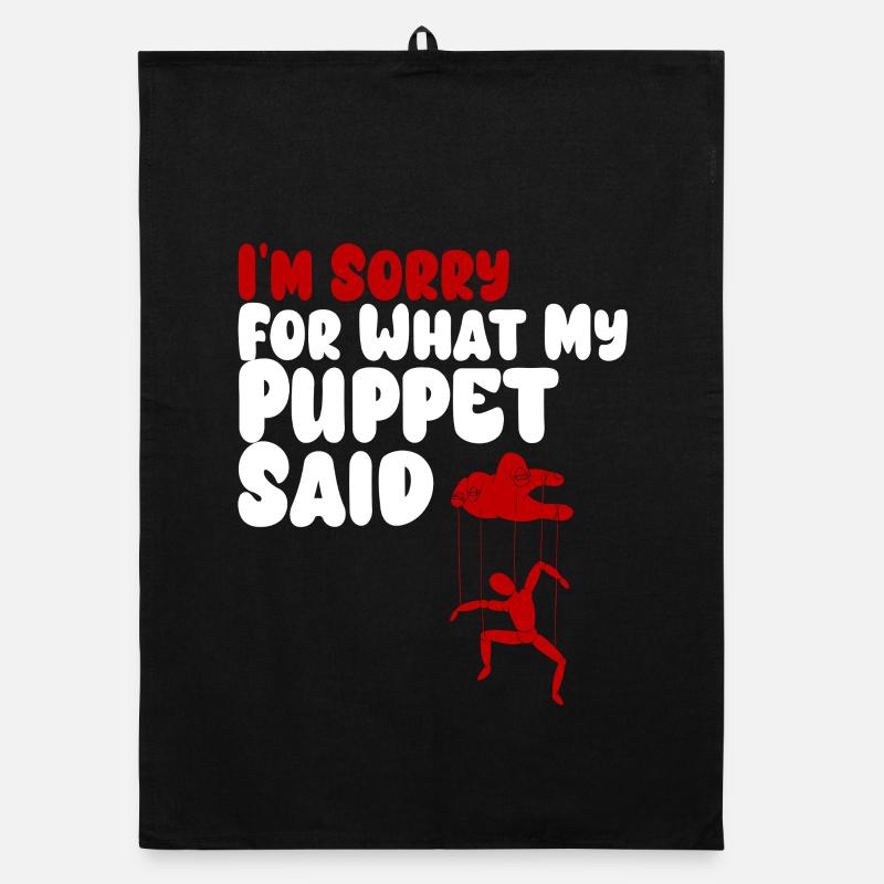 Confession de marionnette sur les ficelles Torchon bio
