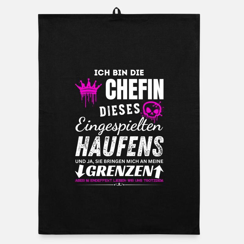 Chefin des Eingespielten Haufens Chefin Geschenke Torchon bio