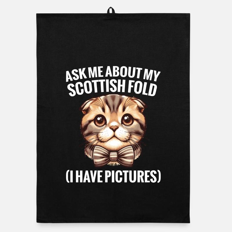 Propriétaire de Scottish Fold Chaton Amateur de chaton Nourriture pour chat Torchon bio