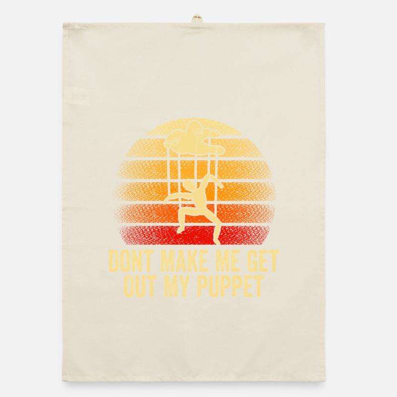 Puppet on Strings Sunset Organic dish towel