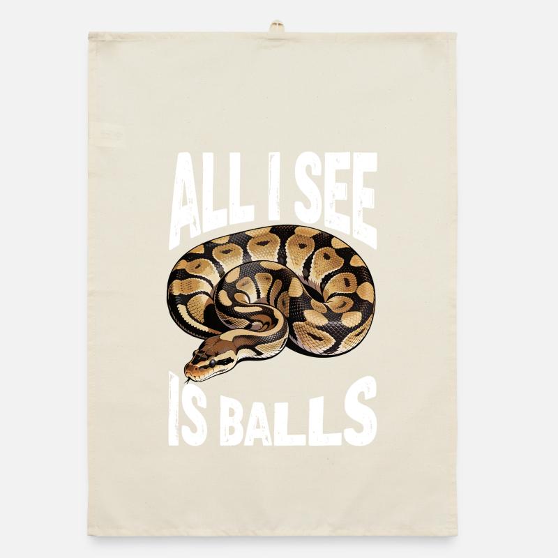King Python Snakes Lover Terrarium Python Organic dish towel