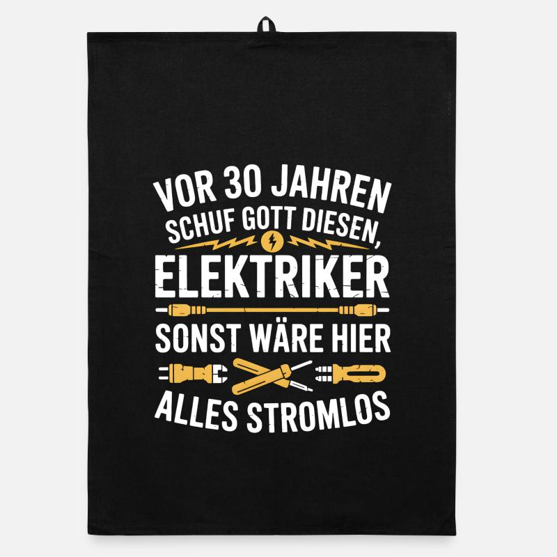 Elektroniker 30 Geburtstag Strom Elektriker Organic Geschirrtuch