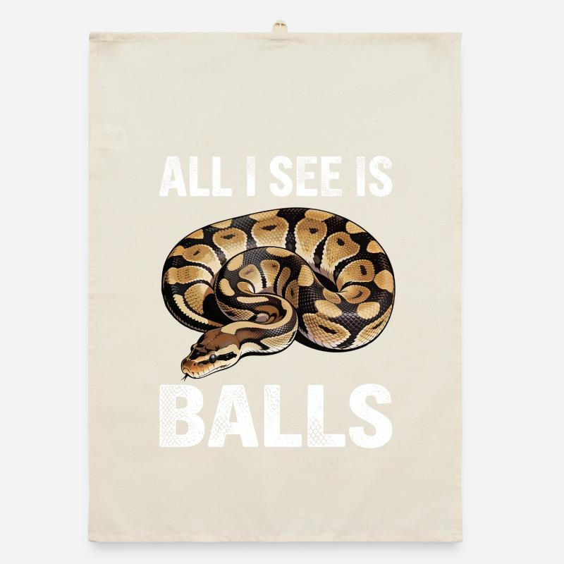 King Python Snakes Lover Terrarium Python Organic dish towel