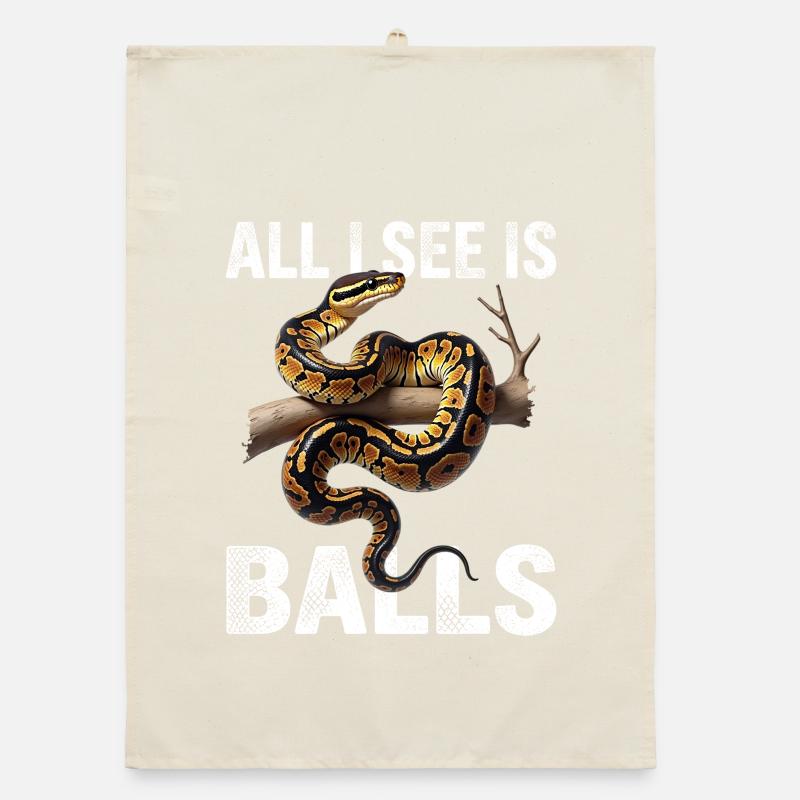King Python Snakes Lover Terrarium Python Organic dish towel
