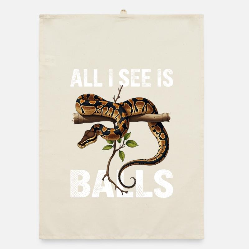 Königspython Schlangen Liebhaber Terrarium Python Organic Geschirrtuch