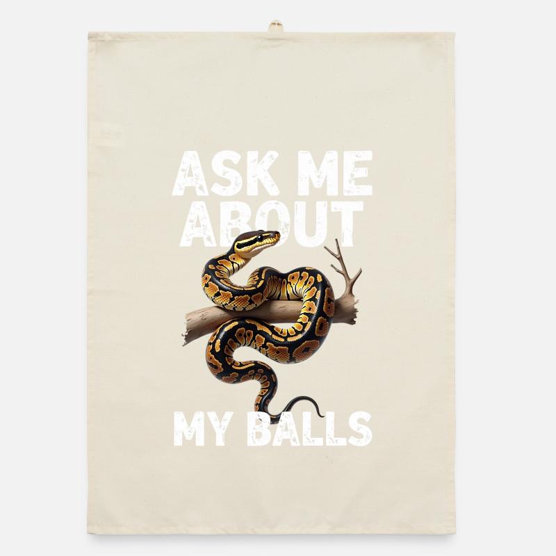 King Python Snakes Lover Terrarium Python Organic dish towel