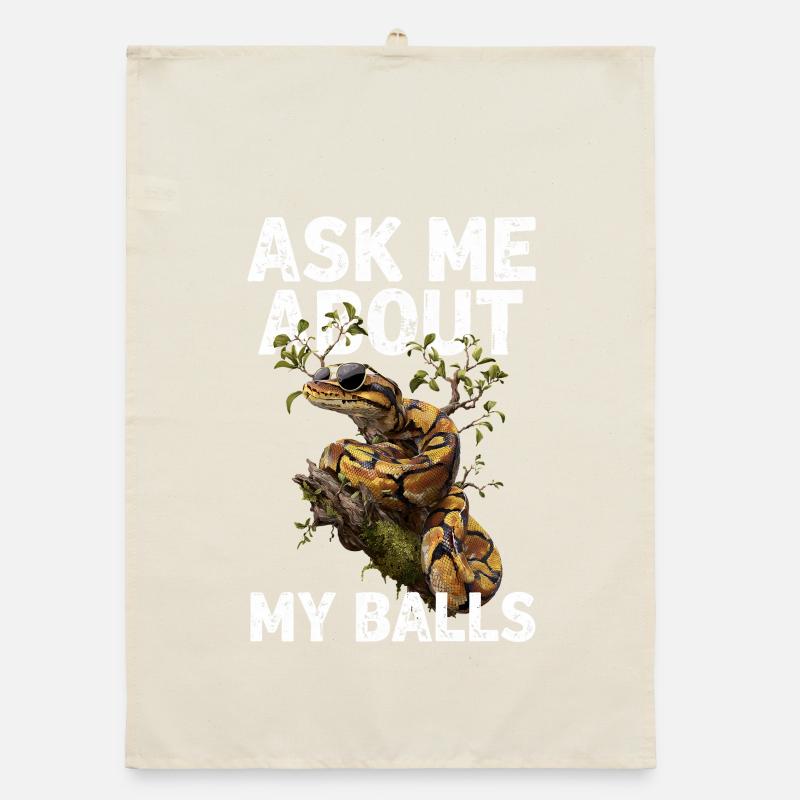 King Python Snakes Lover Terrarium Python Organic dish towel