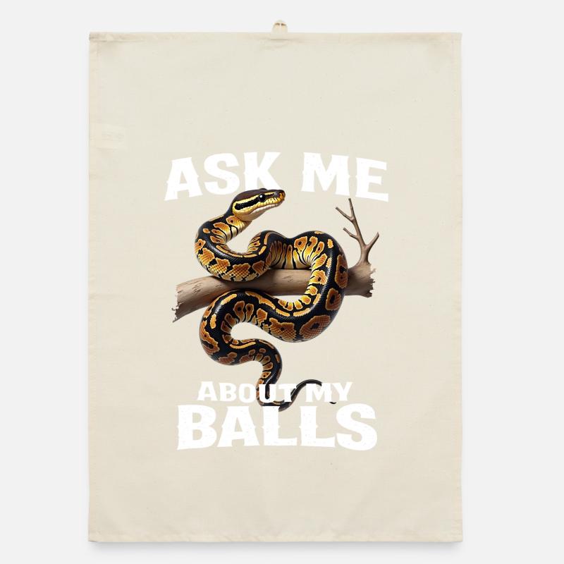 King Python Snakes Lover Terrarium Python Organic dish towel