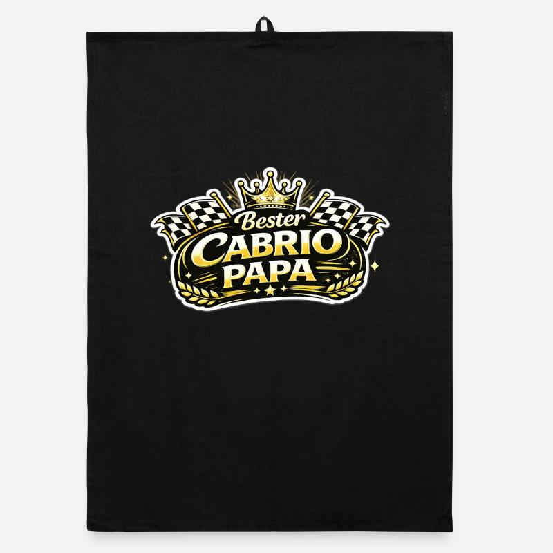 Bester Cabrio Papa König lustiger Spruch Dad Organic Geschirrtuch