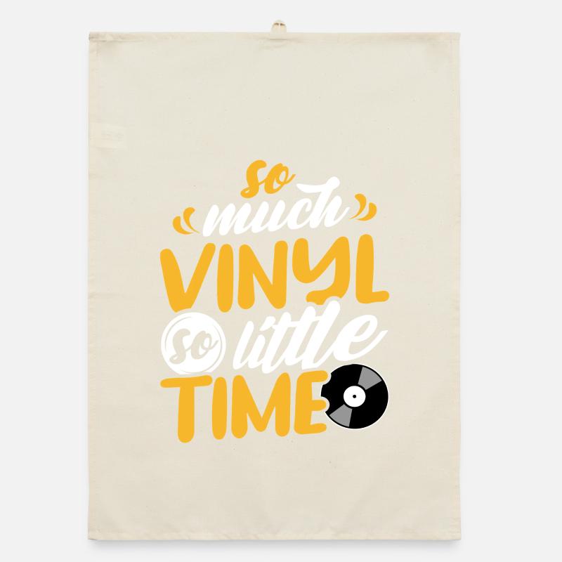 Tellement de vinyle, si peu de temps de design Torchon bio