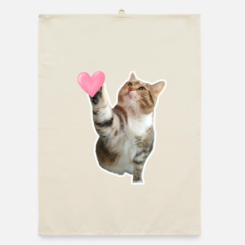 Missty check a heart Organic dish towel