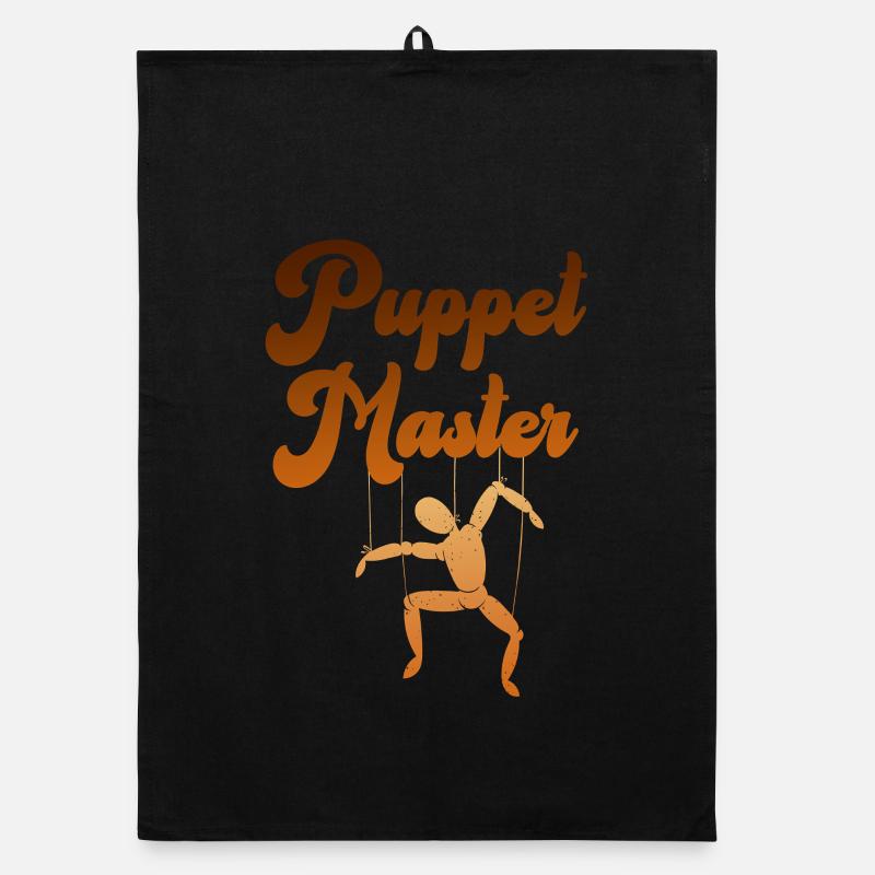 Puppet Master Silhouette Organic dish towel