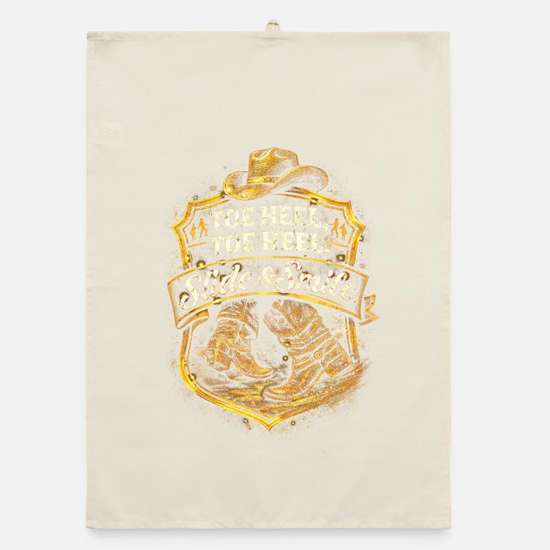 Line Dance Line Dancer Toe Heel Organic Geschirrtuch