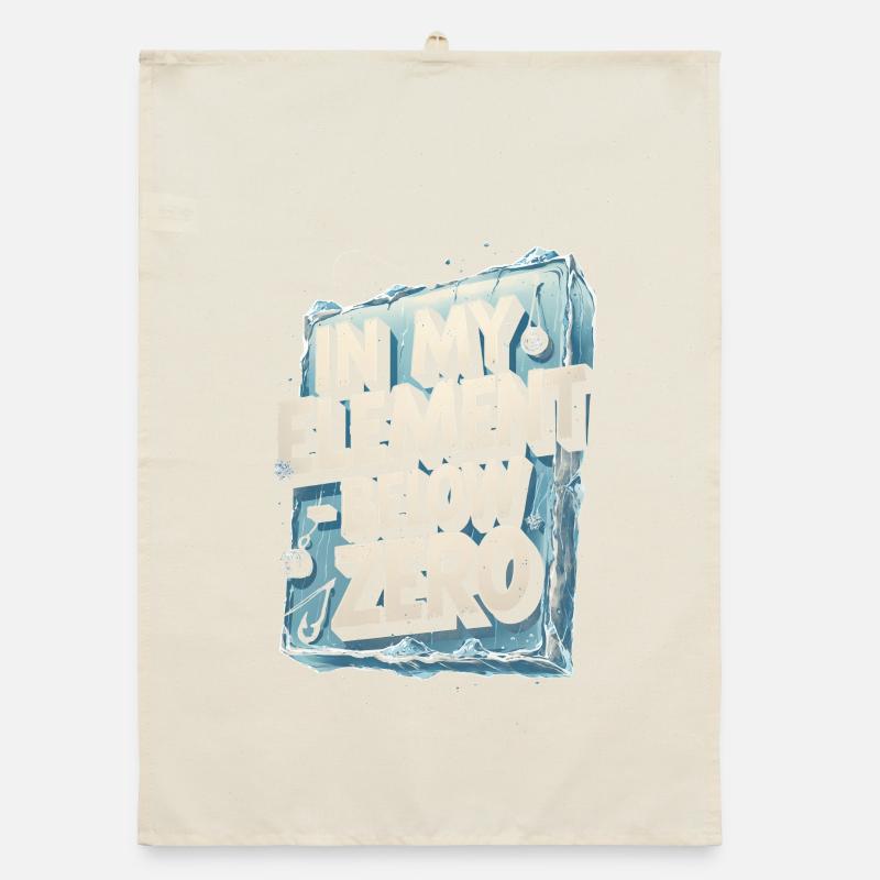 La pêche sur glace dans mon élément Torchon bio