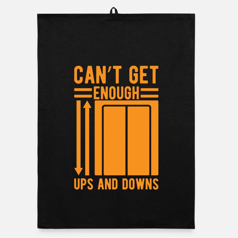 Elevator Mechanic - Can´t Get Enough Ups & Downs Organic Geschirrtuch