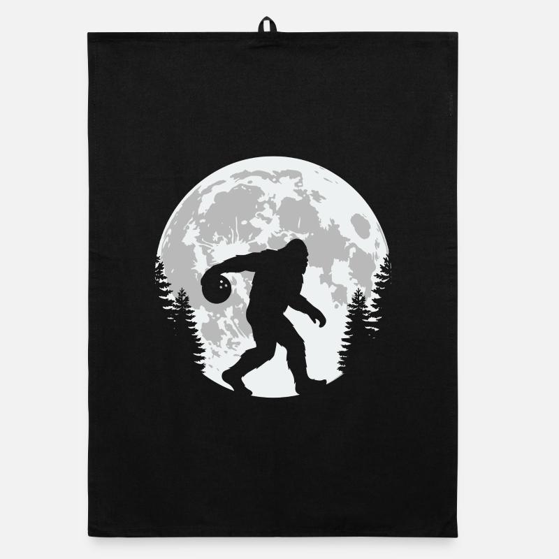 Bigfoot Bowling Moon Organic dish towel