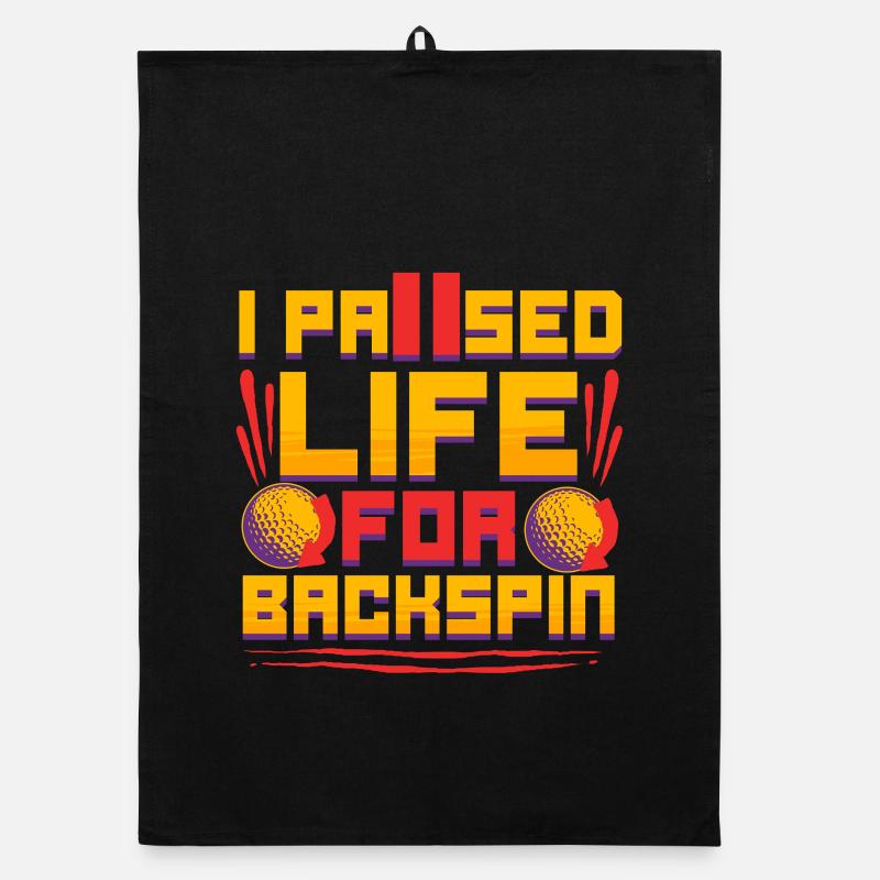 Golf Simulator I Paused Life For Backspin Organic dish towel