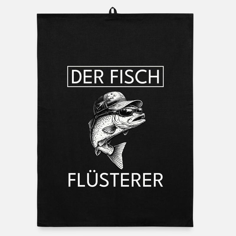 Fisherman Gift Man The Fish and its Whisperer Organic dish towel