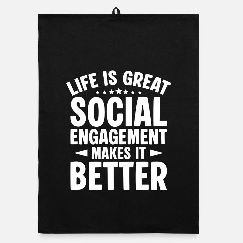 Social Worker Quote Engagement Makes It Better Organic Geschirrtuch