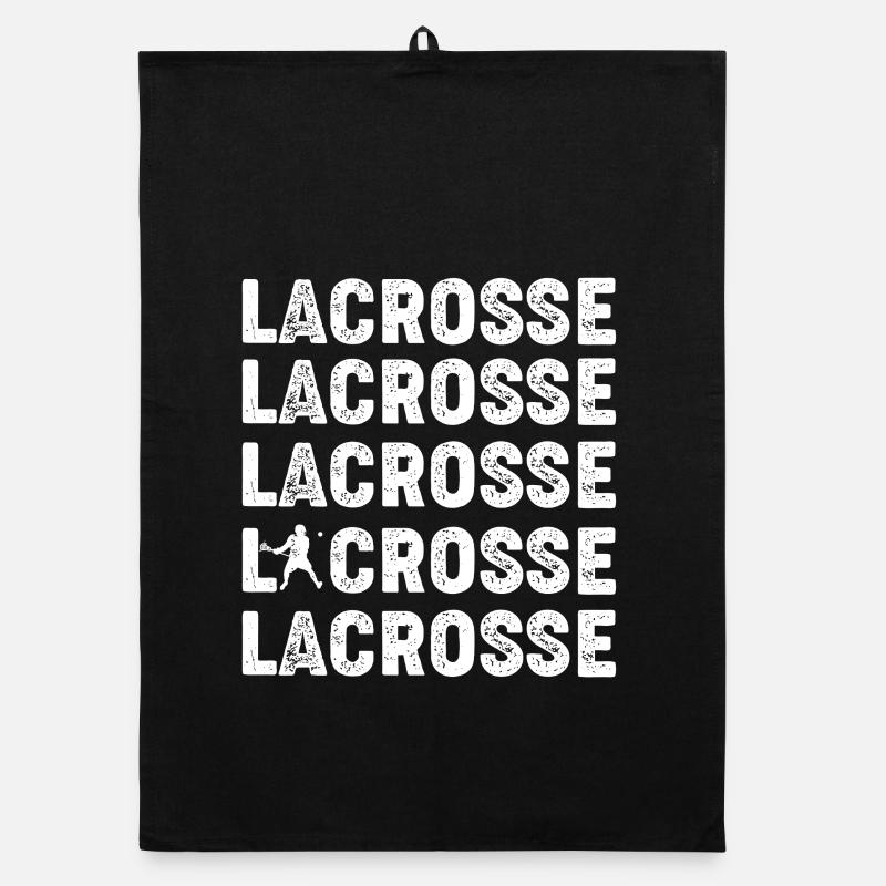 Lacrosse Repeated Text Bold Design Organic dish towel