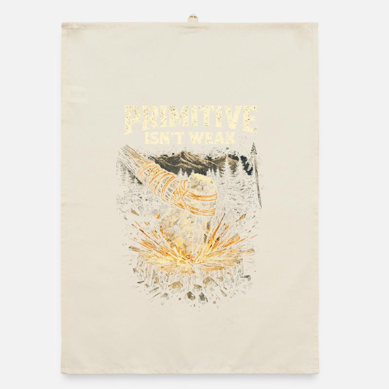 Prepper Survivalist Primitive Isn't Weak Organic dish towel