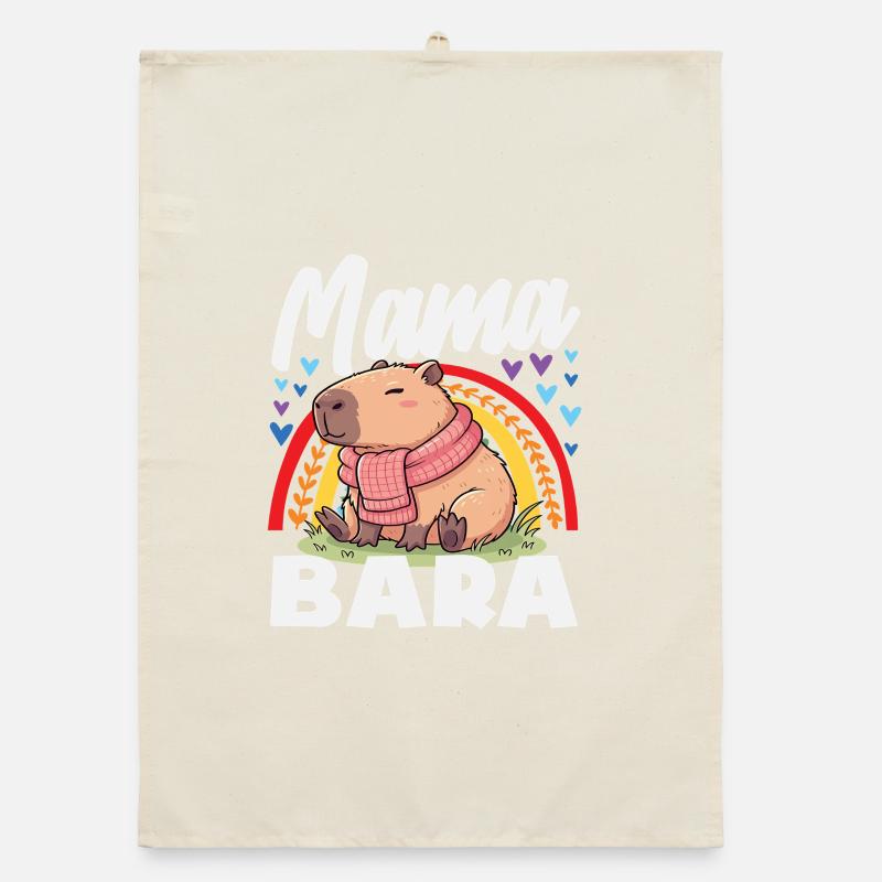 Bohème, Rainbow Mama Bara Capybaras, mignons Torchon bio