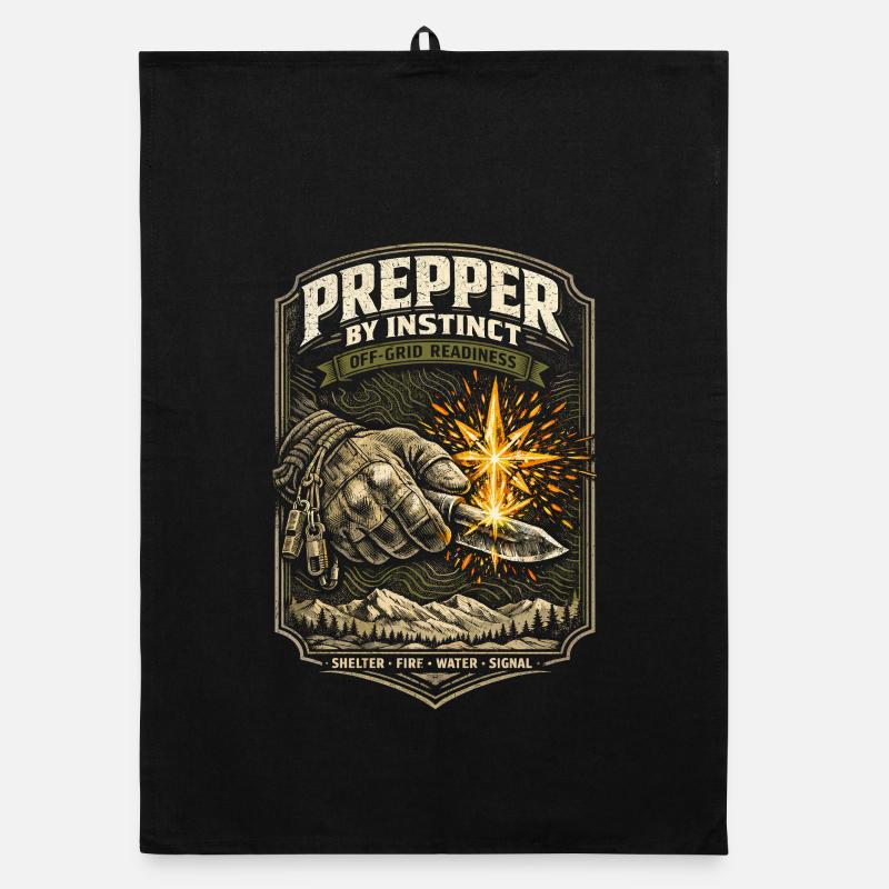 Abri survivaliste Prepper Eau de feu Torchon bio