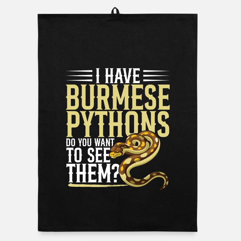 Python birman Hde Serpent en peluche reptile Torchon bio
