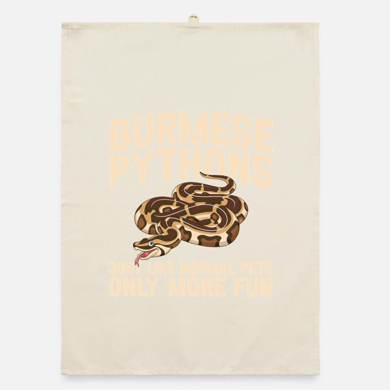 Burmese Python Supplies Snake Lover Reptile Keeper Organic dish towel