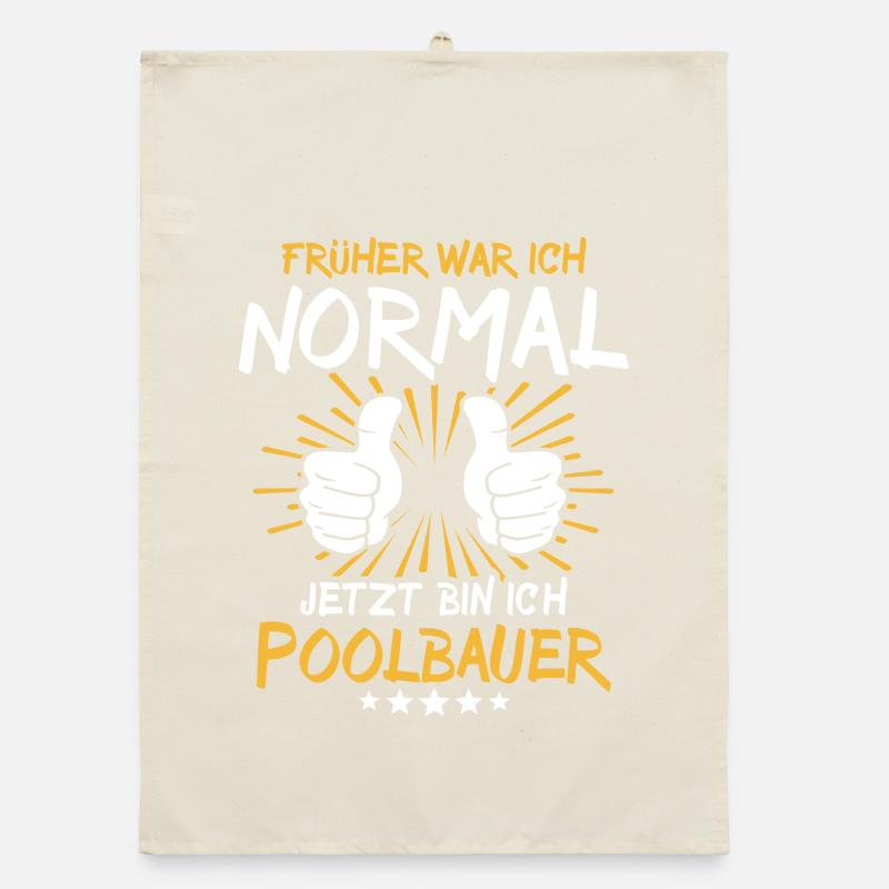 Pool Builder Saying Organic dish towel
