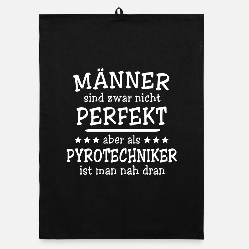 Pyrotechniker Männer Organic Geschirrtuch