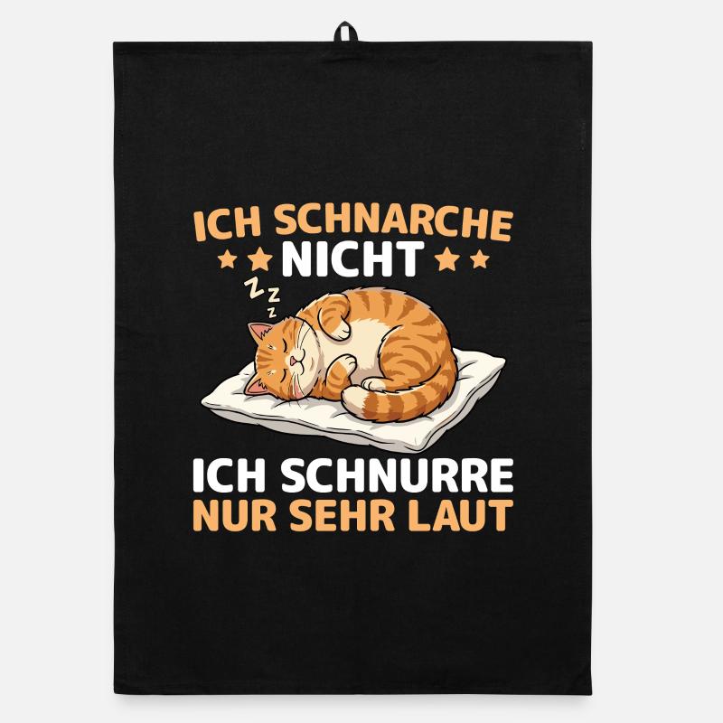 Sleeping Cat Tired Pet Cuddling Organic dish towel