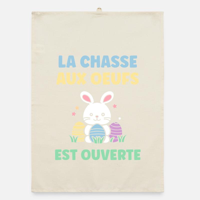 egg hunt Organic dish towel