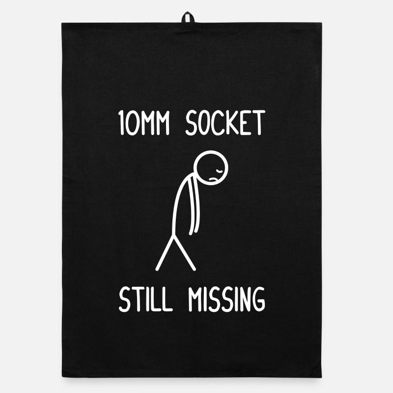 10mm Socket still missing car guy mechanic Organic dish towel