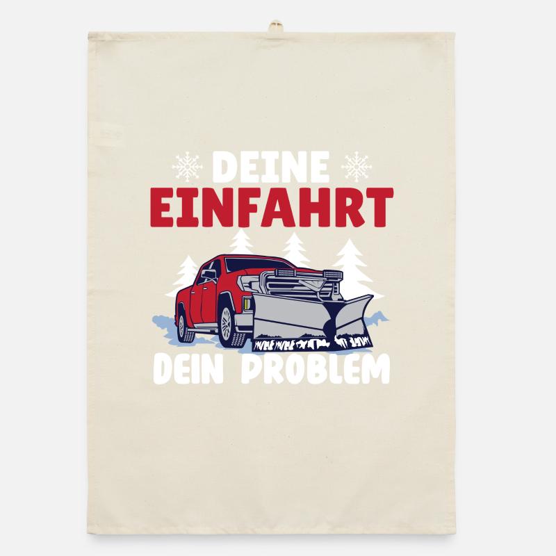 Schneepflugfahrer DEINE EINFAHRT DEIN PROBLEM Organic Geschirrtuch