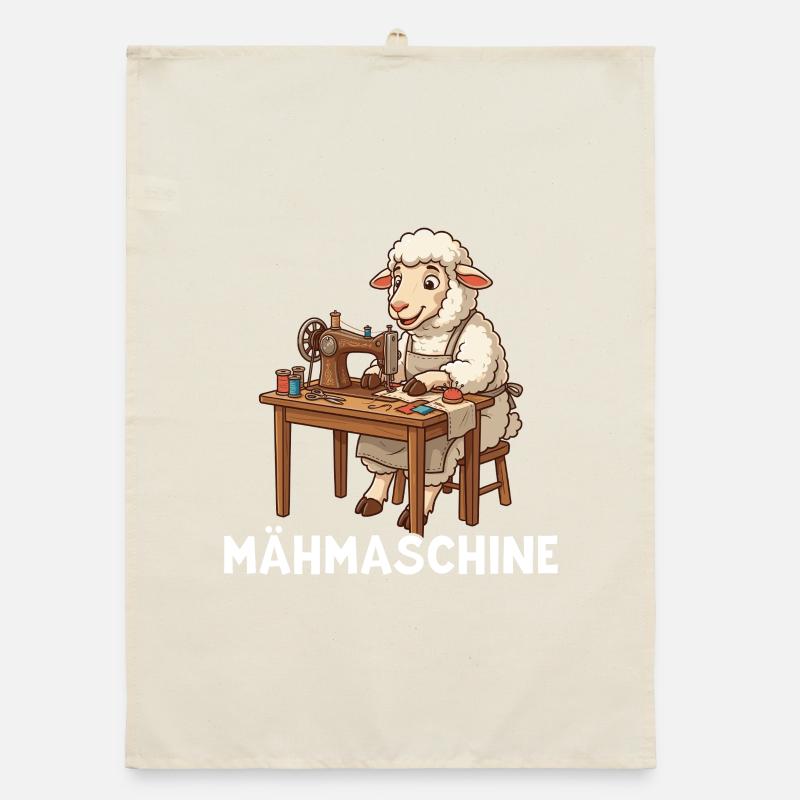 Tonduse Douce brebis à la machine à coudre Torchon bio
