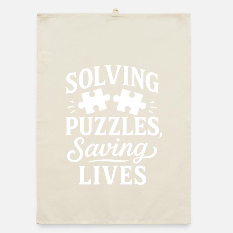 Forensic Nurse Practitioner Puzzles Saving Lives Organic dish towel