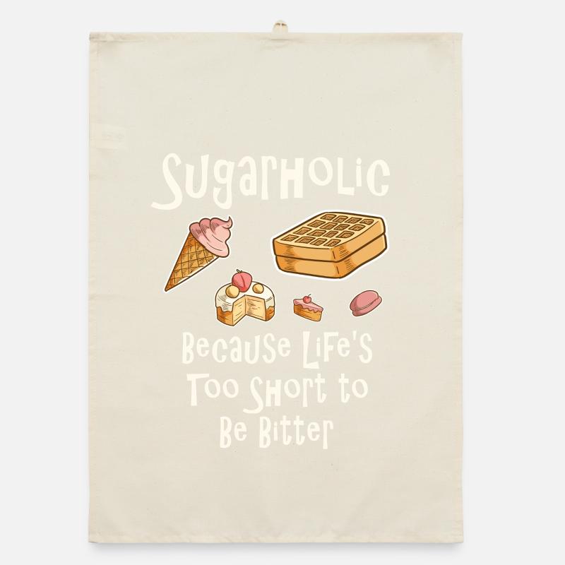 Citation de dessert Sugarholic Tee Torchon bio
